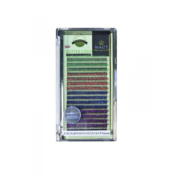 MACY Eyelash Extensions Kit, Glitter Lash, Super Gold Premium
