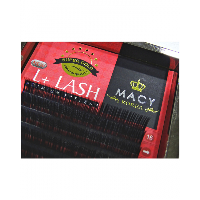BOX EYELASH Extensions MACY, Curve "L" and Curve "L+" Super Gold Premium MACY - 1
