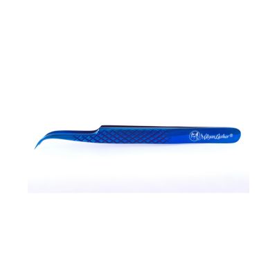 Blue Curved Mirror Tweezers, High Quality, MilyanLashes