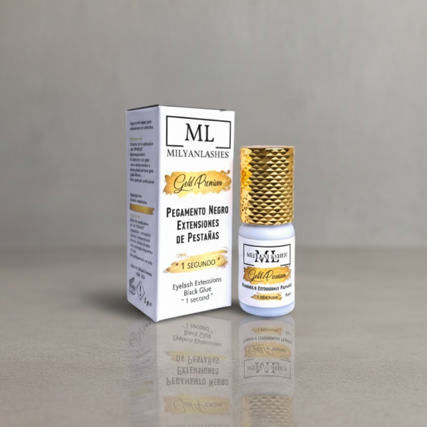 Gold Premium Eyelash Extension Adhesive | Dries in 1 Second | Lasts 8 Weeks